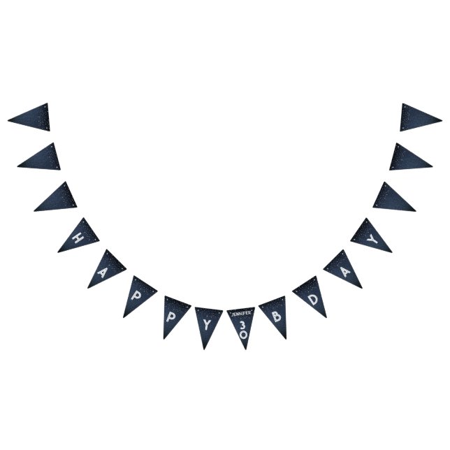 Banderines Denim Diamonds Blue Any Age Birday Party (Todo)