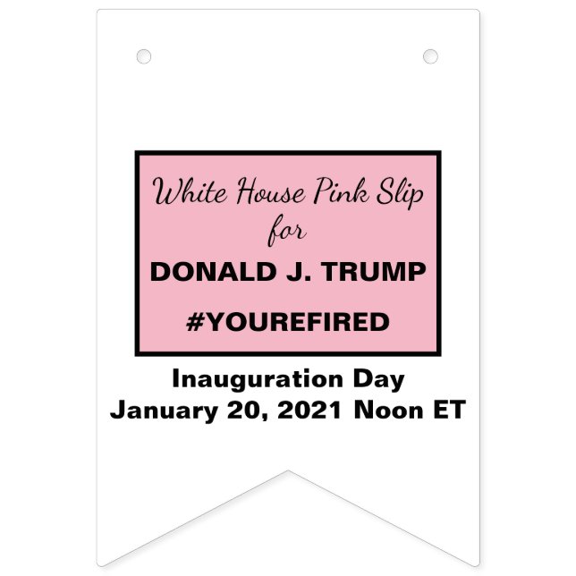 Banderines Desliz rosa de la Casa Blanca para la resistencia  (Primera bandera)