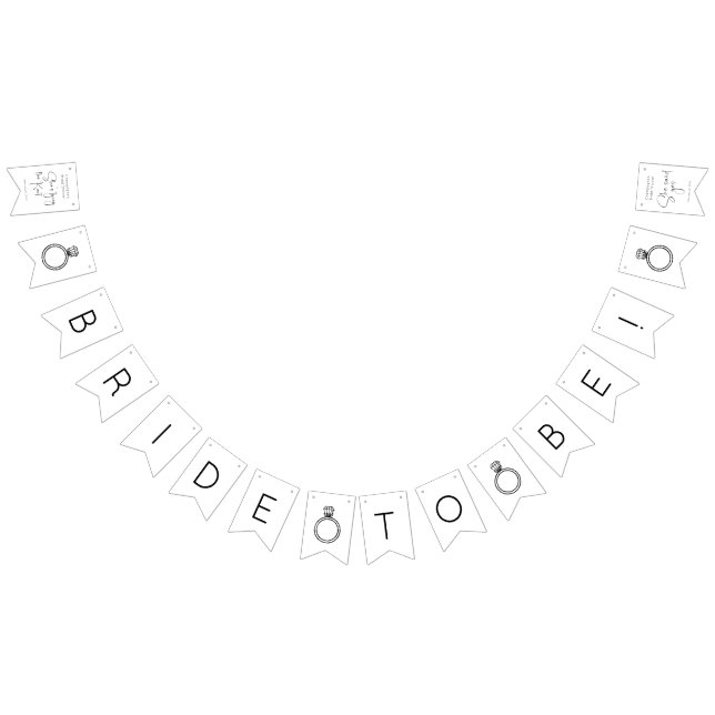 Banderines Despedida de Soltera con Guion Moderno (Todo)