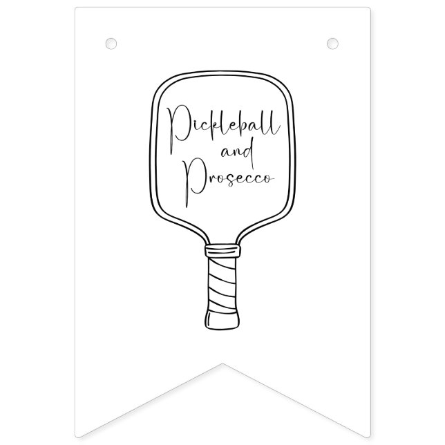 Banderines Despedida de Soltera con Pickleball de Letra Moder (Octava bandera)