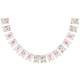 Banderines Despedida de Soltera Rosa Fuerte y Sueño de Marfil