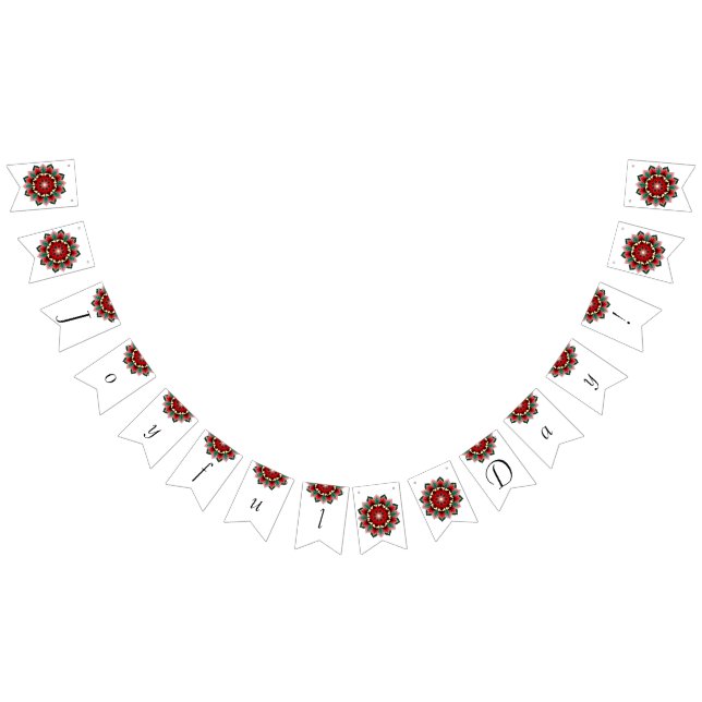 Banderines ¡Día Alegre! Mandala en rojo (Todo)