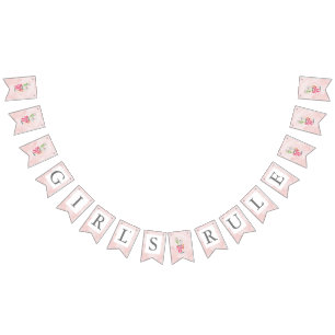 Banderines día de San Valentín Chica Rosa Regla Cactus Cora