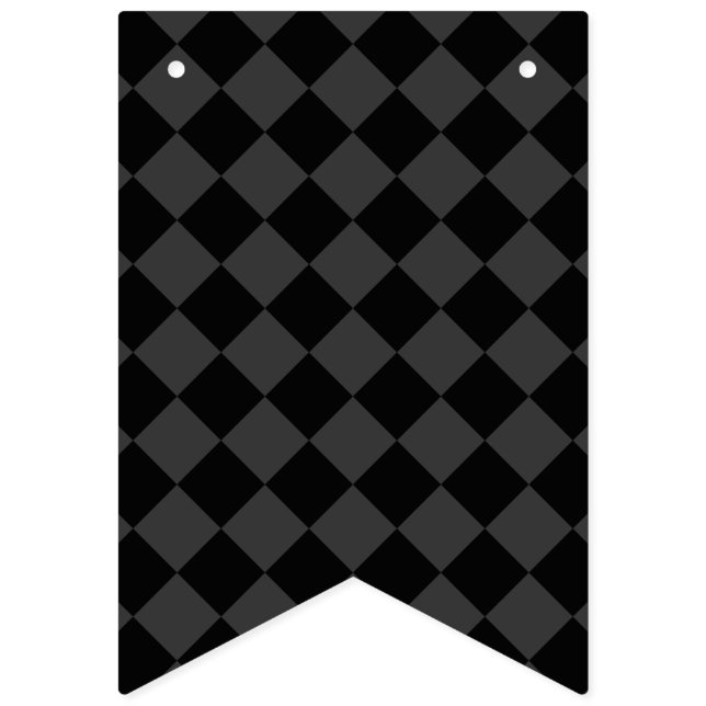 Banderines Diamantes negros y húmedos - Elegantes y sin tiemp (Primera bandera)