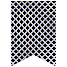 Banderines Diamantes simétricos negros con marcos degradados