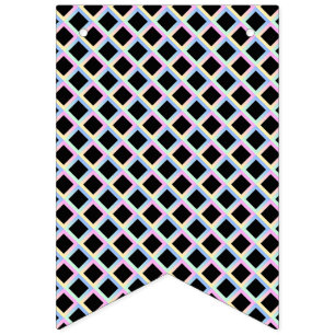 Banderines Diamantes simétricos negros con marcos degradados