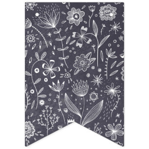 Banderines Dibujos de tablero de cromos de flores