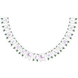 Banderines Dinosaurio 2 cumpleaños Tirano Púrpura Rex