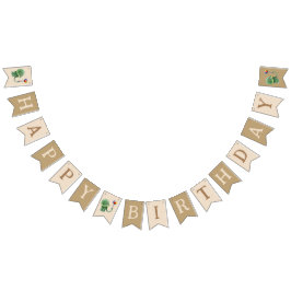 Banderines Dinosaurio con globos Cumpleaños