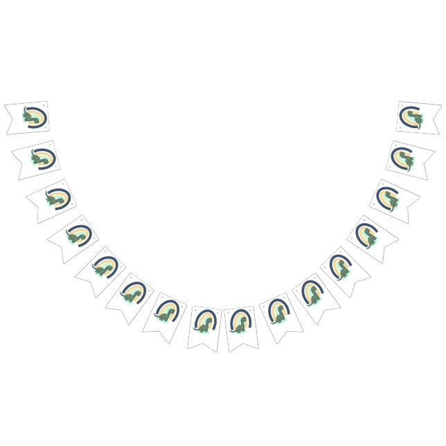 Banderines Dinosaurio dibujado a mano con fiesta de cumpleaño (Todo)