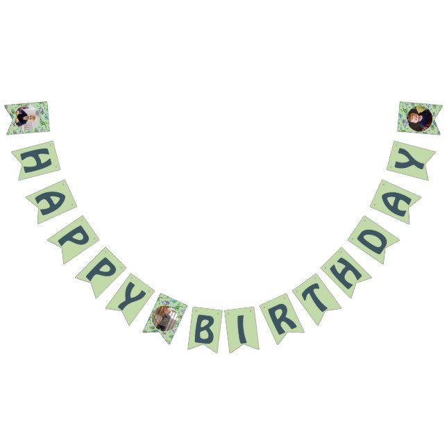 Banderines Dinosaurios jurásicos verdes (Todo)