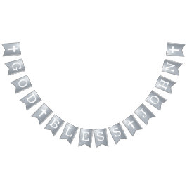 Banderines Dios bendiga 4 letras nombre la comunión del bauti