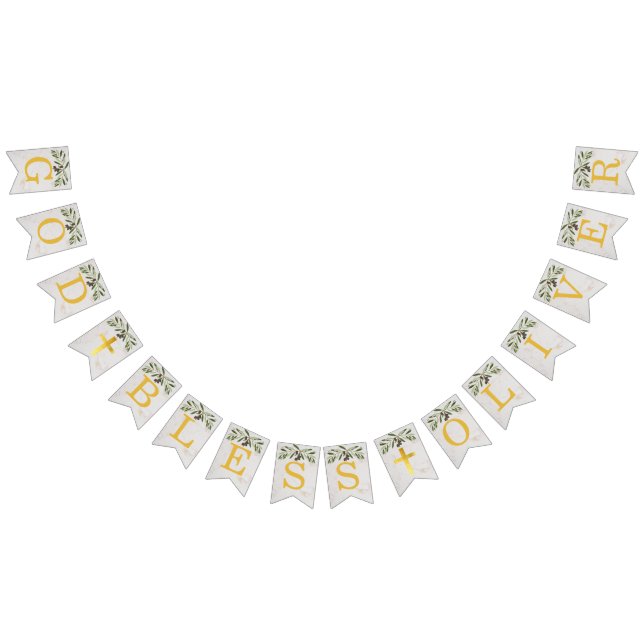 Banderines Dios bendiga 6 letras de olivo deja la comunión de (Todo)