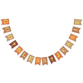 Banderines Dios bendiga 6 letras para confirmar el bautismo n