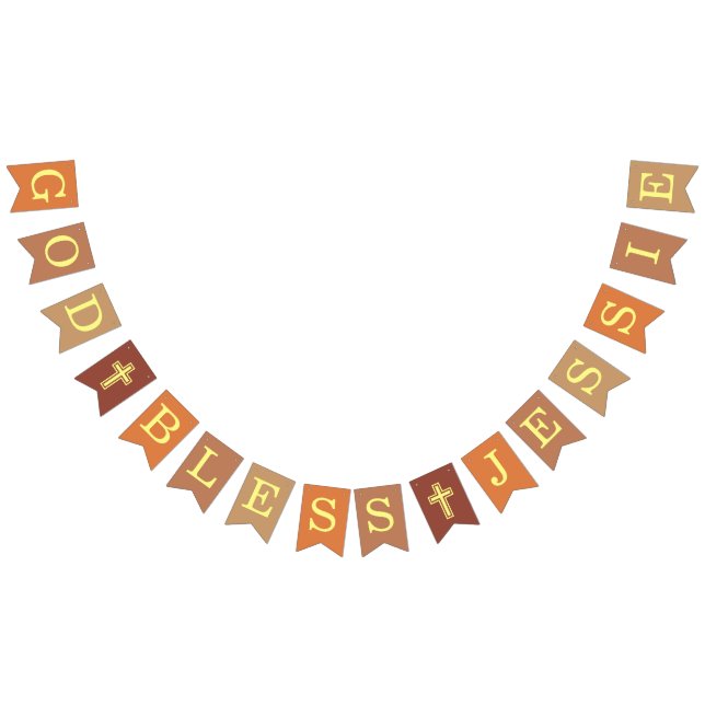 Banderines Dios bendiga 6 letras para confirmar el bautismo n (Todo)