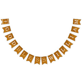 Banderines Dios bendiga 7 letras nombre la comunión del bauti