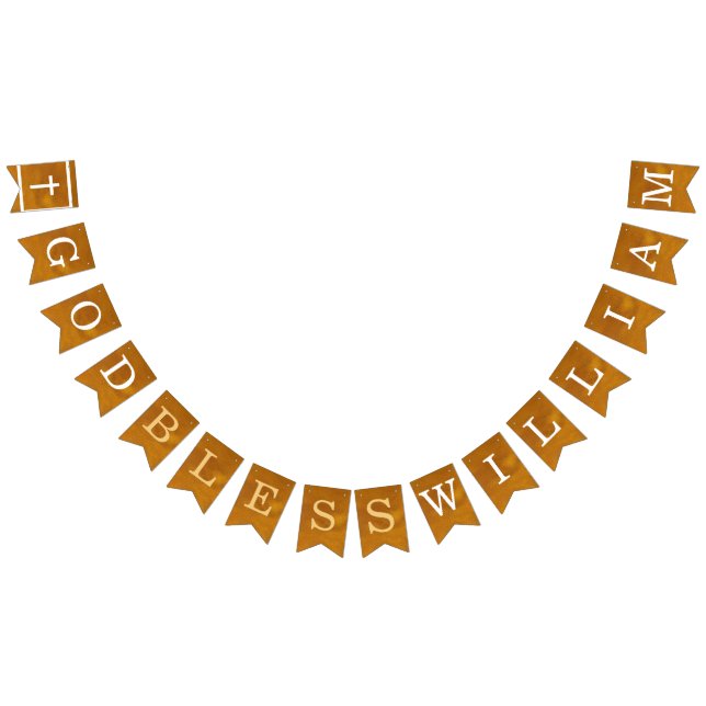 Banderines Dios bendiga 7 letras nombre la comunión del bauti (Todo)