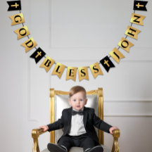 Dios Bendiga Nombre Oro Negro Confirmación Religio