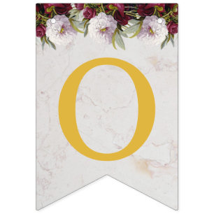 Banderines Dios Bendiga Nombre Peonías Florales Bautizo Comun
