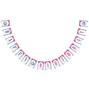 Banderines Disco mediterráneo Mamma Feliz cumpleaños