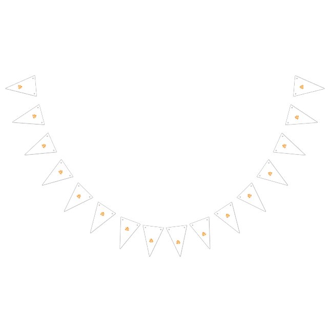 Banderines Diseño de flor estilizada naranja sobre un fondo o (Todo)