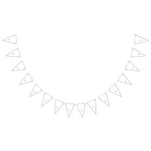 Banderines Diseño de flores estilizadas y ornamentadas con pé