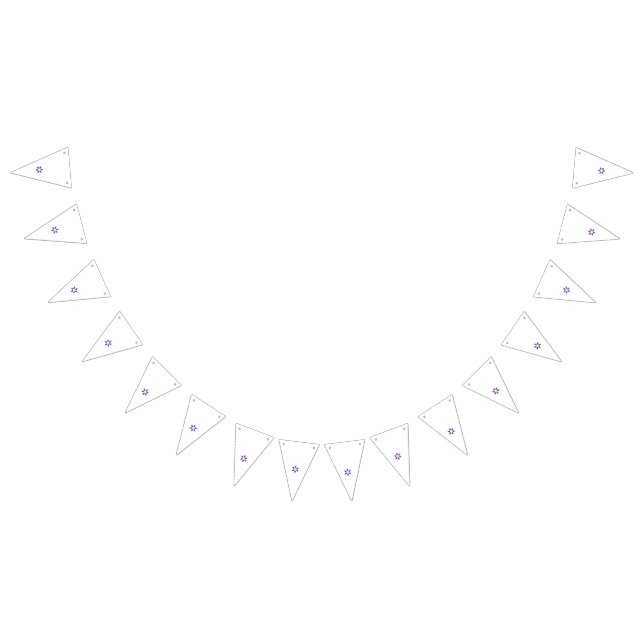 Banderines Diseño de mandala floral estilizado en morado sobr (Todo)