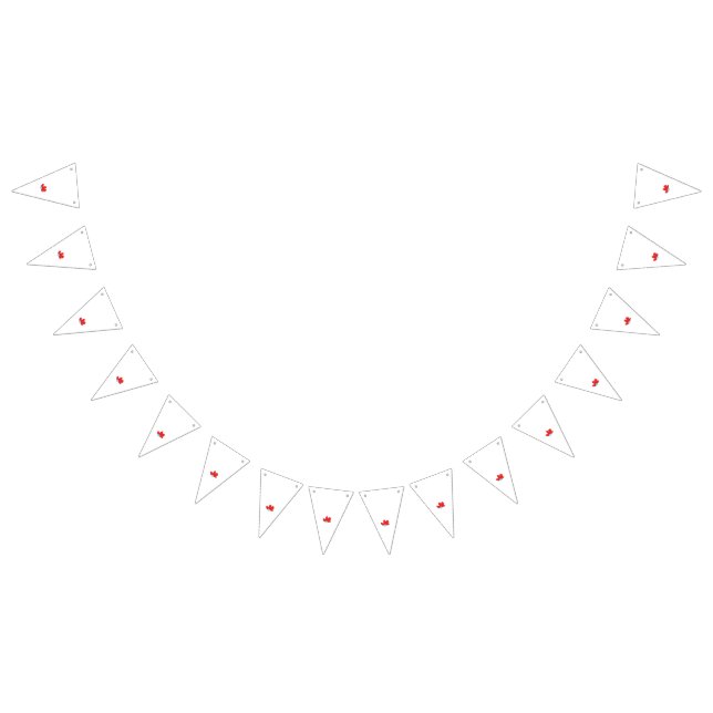 Banderines Diseño de pétalo de flor roja con un centro azul c (Todo)