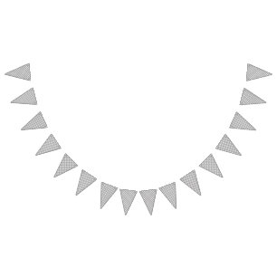 Banderines Diseño de tela en blanco y negro con complicacione