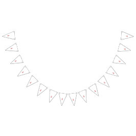 Banderines Diseño gráfico rojo con arte de línea intrincada