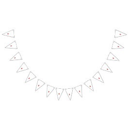 Banderines Diseño gráfico rojo simétrico con geométrica