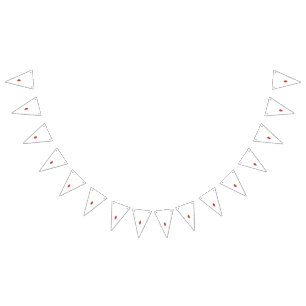 Banderines Diseño gráfico rojo simétrico con geométrica