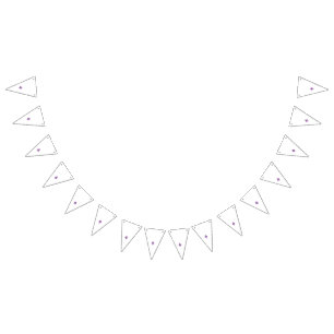 Banderines Diseño ornamentado y simétrico con púrpura, rosa y