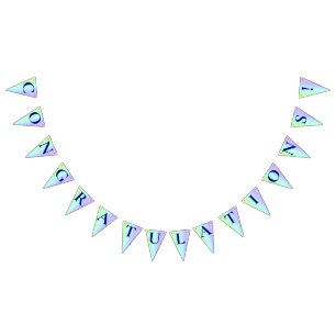 Banderines Diversión personalizada, coloridas felicitaciones 