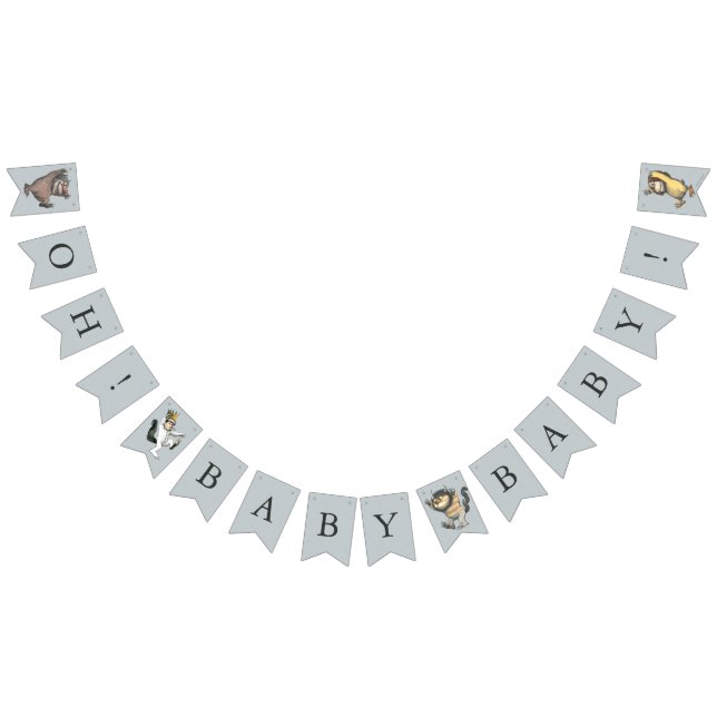 Banderines Donde las cosas salvajes son Baby Shower (Todo)