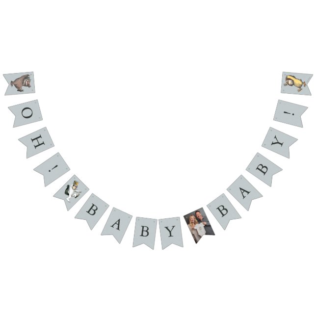 Banderines Donde las cosas salvajes son Baby Shower (Todo)