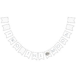 Banderines Dos años del niño blanco plateado de la luna