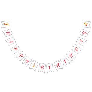 Banderines Dr. Seuss Feliz cumpleaños para ti