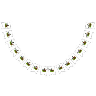 Banderines Drake mallard y pato