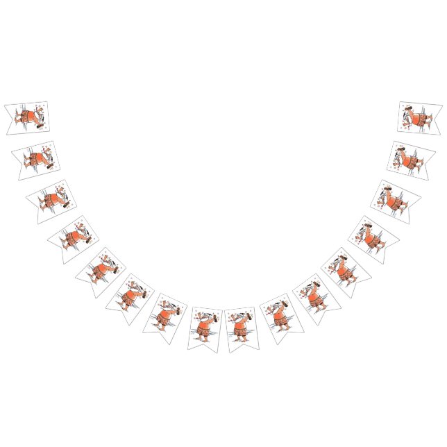 Banderines Drunk Santa swallowtail bunting banner (Todo)