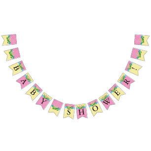 Banderines Ducha De Bebé Gemela - Dos Guisantes En Un Pod