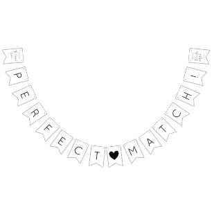 Banderines Ducha de boda de guión moderno