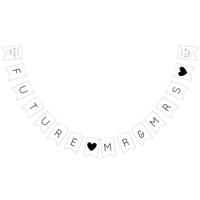 Banderines Ducha de boda de guión moderno (Todo)