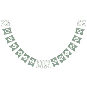 Banderines Ducha de Novia Verde Botánico Eucalipto