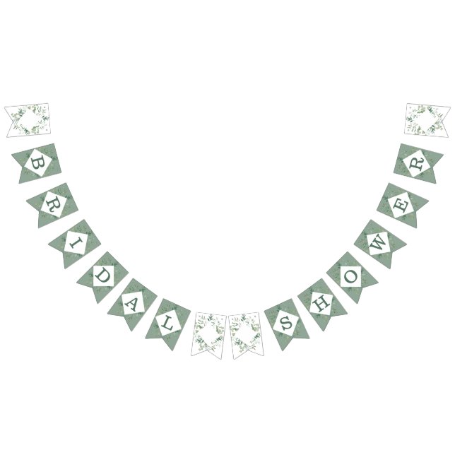 Banderines Ducha de Novia Verde Botánico Eucalipto (Todo)