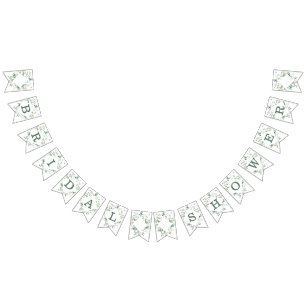 Banderines Duche de Novia Botánico Moderno Eucalipto Verde