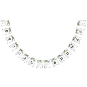 Banderines Dudosa Eucalipto Verde Boho Ducha Nupcial