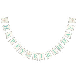 Banderines Dulce juguetón y cumpleaños de tres niños