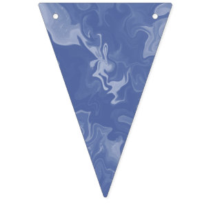 Banderines effecto marmolado azul