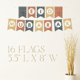 Banderines Eid Mubarak Patrón Árabe